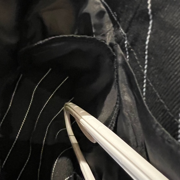 Black & White Striped Short Blazer - Picture 6 of 6